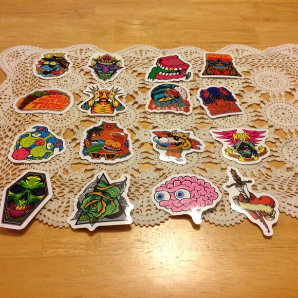 Cellphone, hydroflask stickers, weird, funky, psychedelic - Picture 1 of 5